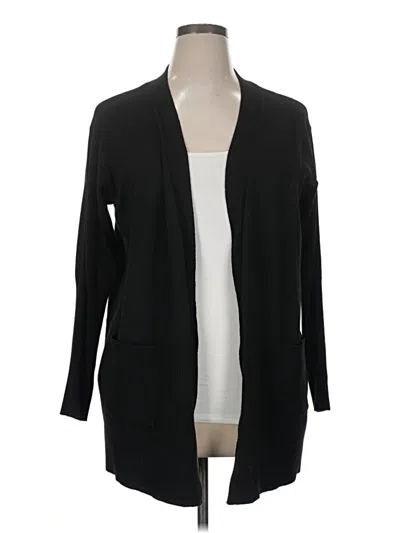 Pre-owned Terra & Sky Cardigan Sweater In Black