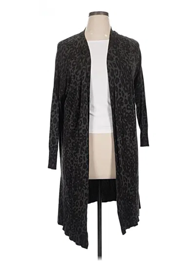 Pre-owned Terra & Sky Cardigan Sweater In Black