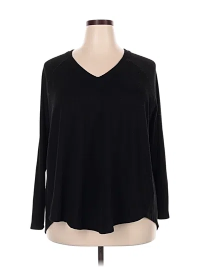 Pre-owned Terra & Sky Cardigan Sweater In Black