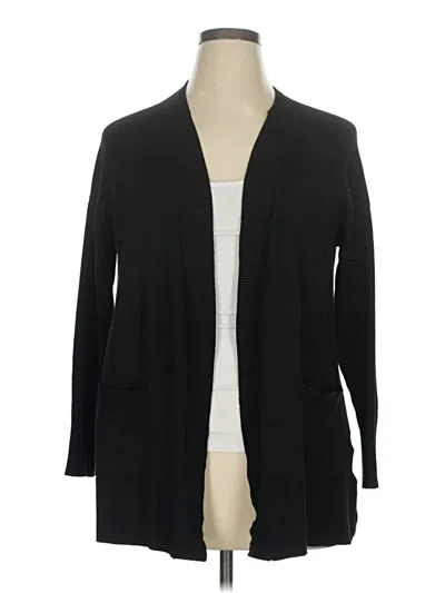 Pre-owned Terra & Sky Cardigan Sweater In Black