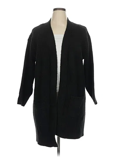 Pre-owned Terra & Sky Cardigan Sweater In Black