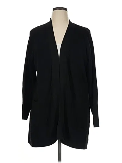 Pre-owned Terra & Sky Cardigan Sweater In Black