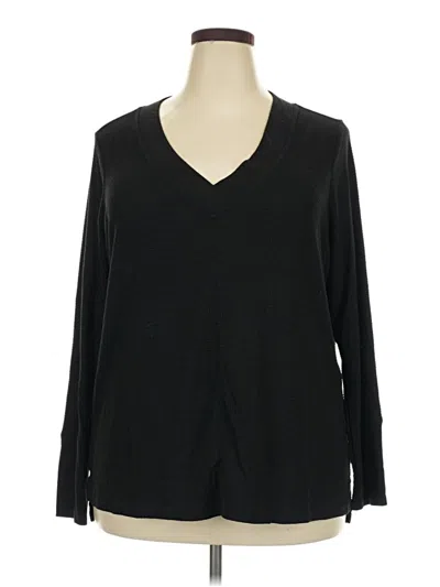 Pre-owned Terra & Sky Cardigan Sweater In Black