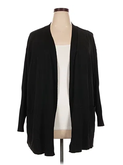 Pre-owned Terra & Sky Cardigan Sweater In Black
