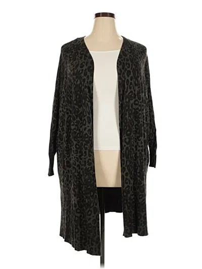 Pre-owned Terra & Sky Cardigan Sweater In Black