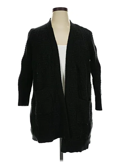 Pre-owned Terra & Sky Cardigan Sweater In Black