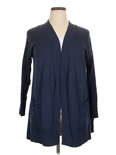 Pre-owned Terra & Sky Cardigan Sweater In Blue
