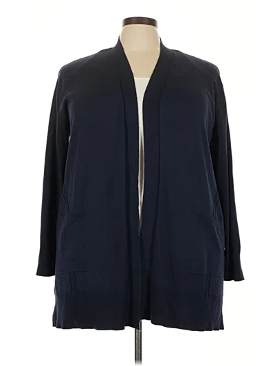 Pre-owned Terra & Sky Cardigan Sweater In Blue