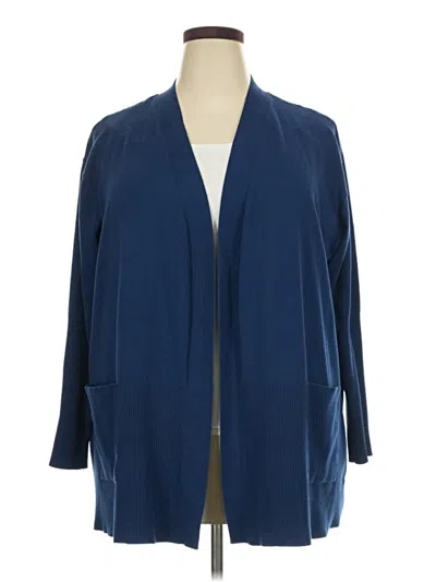 Pre-owned Terra & Sky Cardigan Sweater In Blue