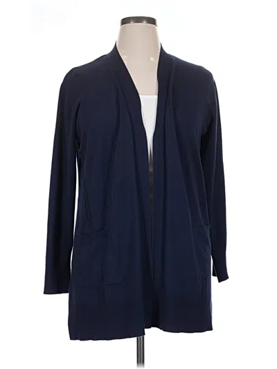 Pre-owned Terra & Sky Cardigan Sweater In Blue