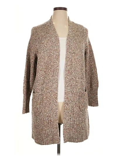 Pre-owned Terra & Sky Cardigan Sweater In Brown