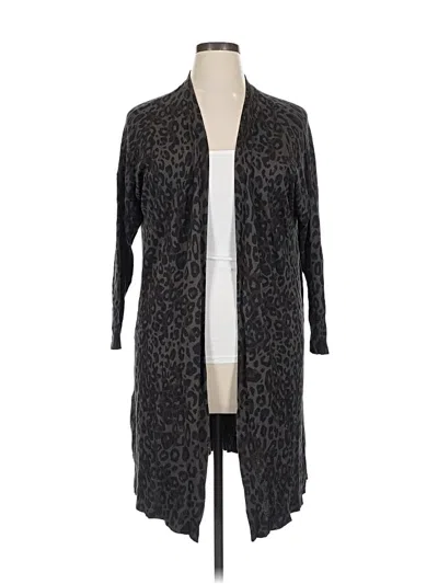 Pre-owned Terra & Sky Cardigan Sweater In Gray