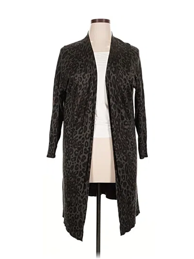 Pre-owned Terra & Sky Cardigan Sweater In Gray