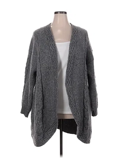 Pre-owned Terra & Sky Cardigan Sweater In Gray