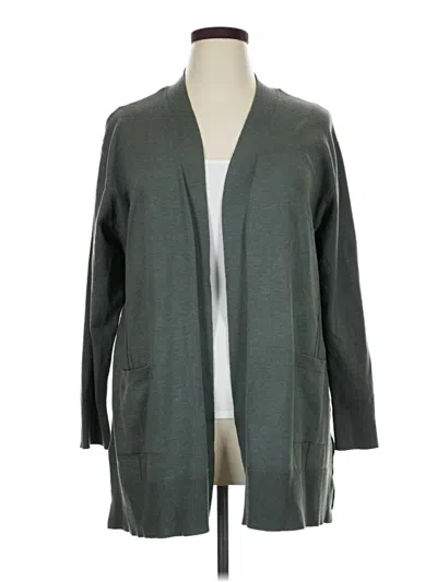 Pre-owned Terra & Sky Cardigan Sweater In Gray
