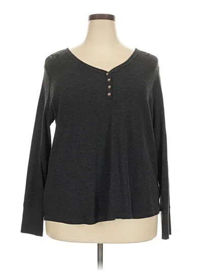 Pre-owned Terra & Sky Cardigan Sweater In Gray