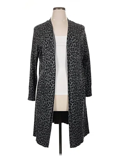 Pre-owned Terra & Sky Cardigan Sweater In Gray