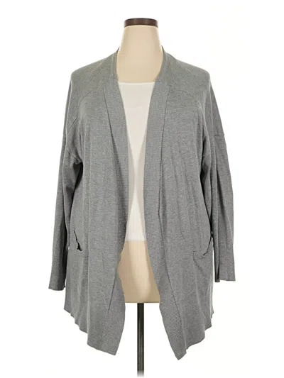 Pre-owned Terra & Sky Cardigan Sweater In Gray