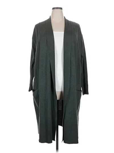 Pre-owned Terra & Sky Cardigan Sweater In Gray