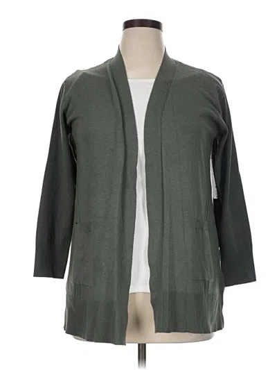 Terra & Sky Cardigan Sweater In Gray
