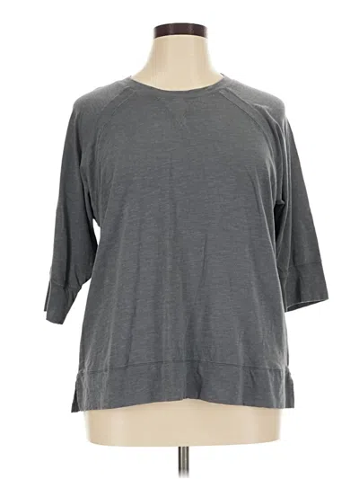 Pre-owned Terra & Sky Cardigan Sweater In Gray