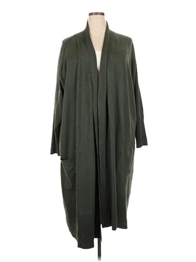 Pre-owned Terra & Sky Cardigan Sweater In Green