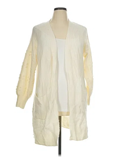 Pre-owned Terra & Sky Cardigan Sweater In Ivory