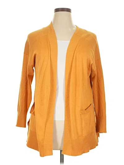 Pre-owned Terra & Sky Cardigan Sweater In Orange