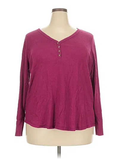 Pre-owned Terra & Sky Cardigan Sweater In Purple