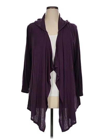 Pre-owned Terra & Sky Cardigan Sweater In Purple