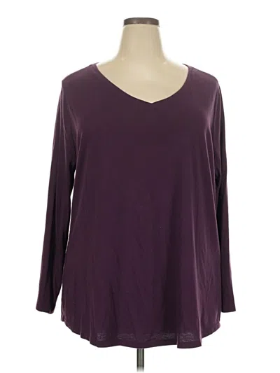 Pre-owned Terra & Sky Cardigan Sweater In Purple