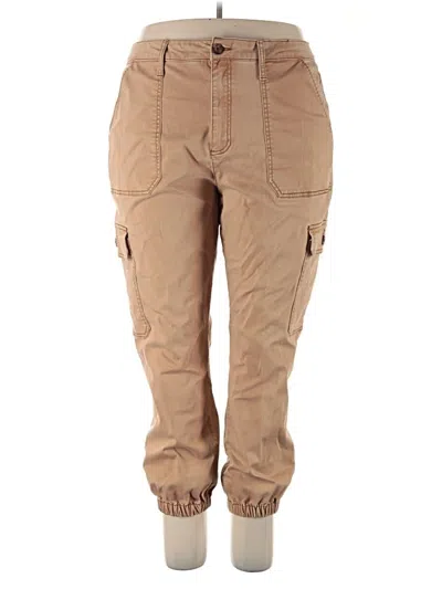 Pre-owned Terra & Sky Cargo Pants In Brown