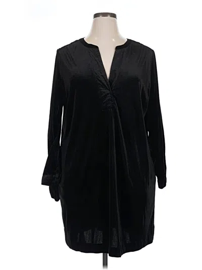Pre-owned Terra & Sky Casual Dress In Black