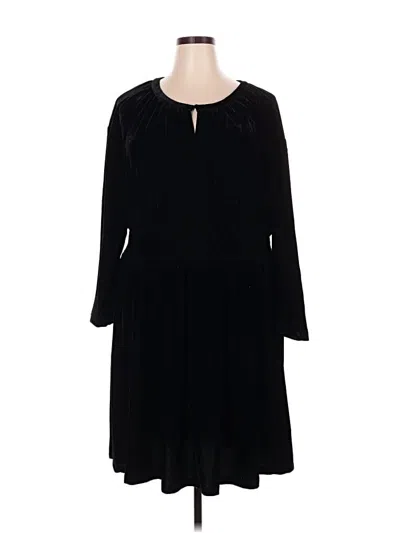 Pre-owned Terra & Sky Casual Dress In Black