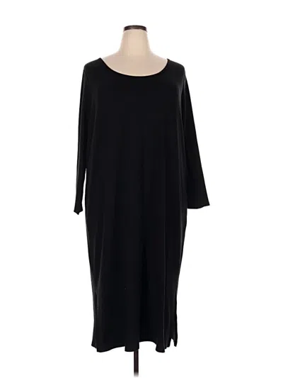 Pre-owned Terra & Sky Casual Dress In Black