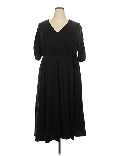 Pre-owned Terra & Sky Casual Dress In Black