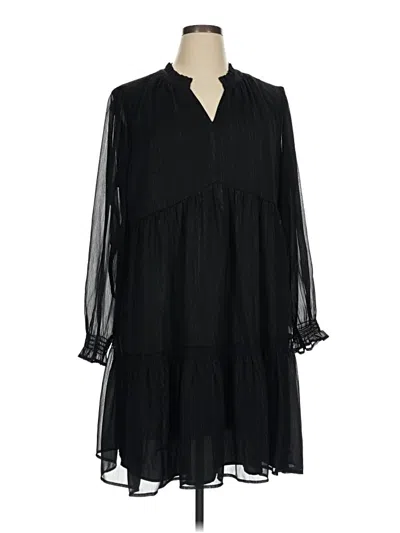 Pre-owned Terra & Sky Casual Dress In Black