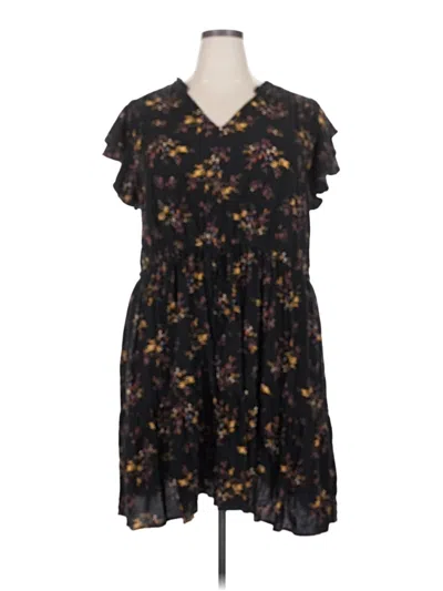 Pre-owned Terra & Sky Casual Dress In Black