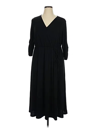 Pre-owned Terra & Sky Casual Dress In Black