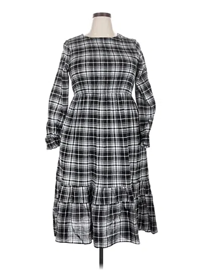 Pre-owned Terra & Sky Casual Dress In Black