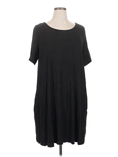 Pre-owned Terra & Sky Casual Dress In Black