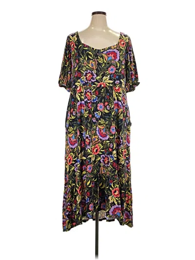 Pre-owned Terra & Sky Casual Dress In Black