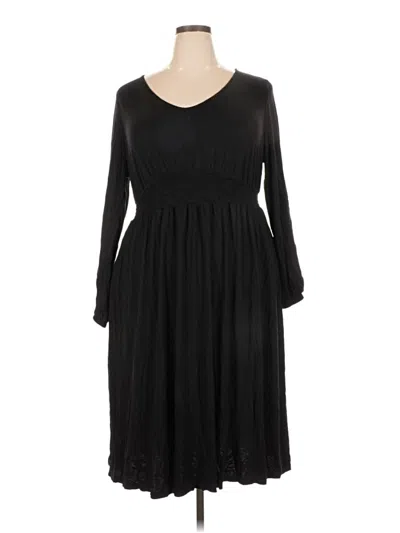 Pre-owned Terra & Sky Casual Dress In Black