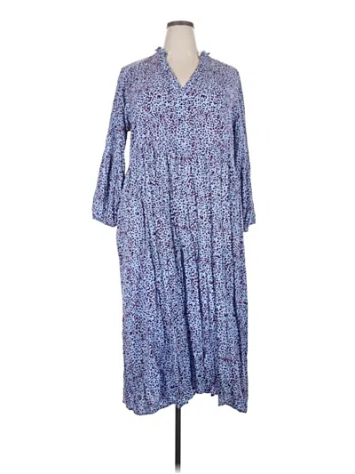 Pre-owned Terra & Sky Casual Dress In Blue