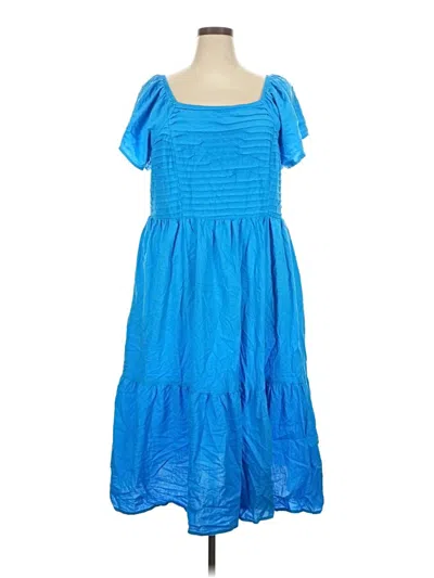 Pre-owned Terra & Sky Casual Dress In Blue