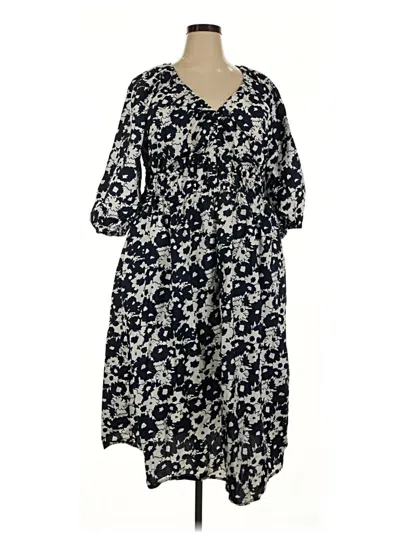 Pre-owned Terra & Sky Casual Dress In Blue
