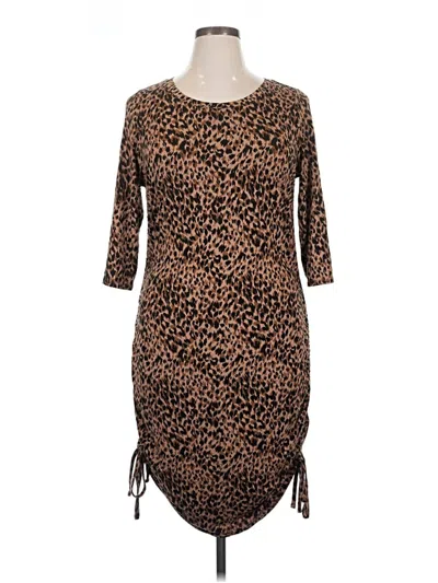 Pre-owned Terra & Sky Casual Dress In Brown