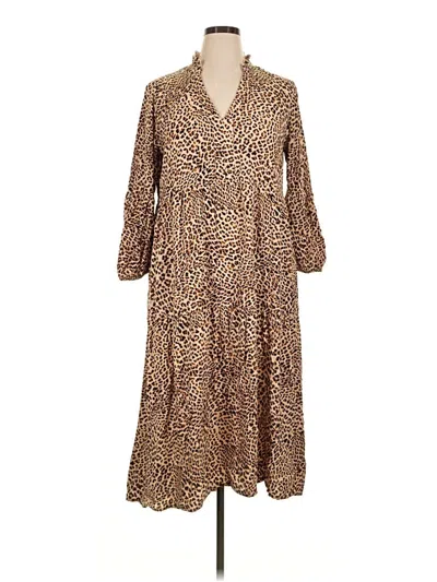 Pre-owned Terra & Sky Casual Dress In Brown