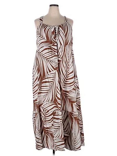 Pre-owned Terra & Sky Casual Dress In Brown