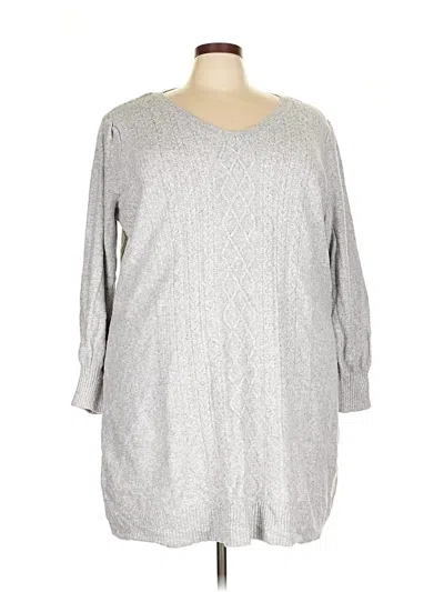 Pre-owned Terra & Sky Casual Dress In Gray